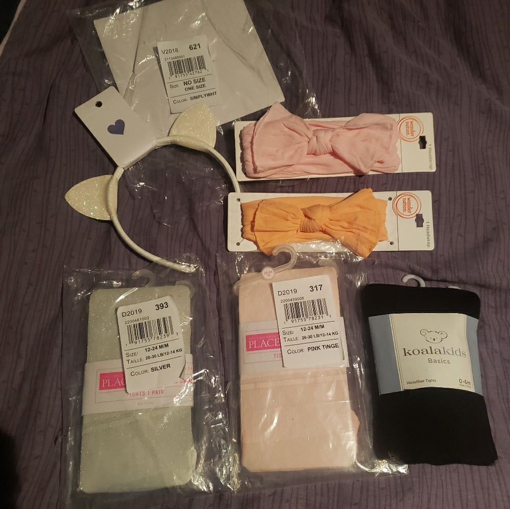 Head wrap bow, light up headband & tights